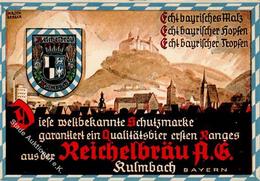 Bier Kulmbach (8650) Reichelbräu AG Werbe AK I-II Bière - Pubblicitari
