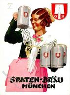 Bier Spaten Bräu Hohlwein, L. München (8000) I-II Bière - Reclame