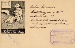 Werbung Kosmetik Dresden (O8000) Bergmann's Lilienmilch Seife Sign. Hardmeyer Werbe AK 1906 I-II Publicite - Pubblicitari