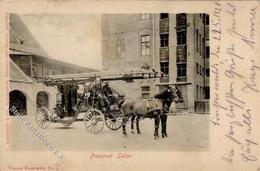 Feuerwehr, Sw AK Pneumat. Leiter" (Pferdegespann Mit Feuerwehrwagen) Marken Entfernt (München 1901), Niederlausitz, Alte - Brandweer