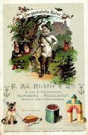 Lebkuchen F. Ad. Richter & Cie. Hoflieferanten Nünberg Rudolstadt 1906 Werbe-Karte I-II (fleckig) - Andere & Zonder Classificatie