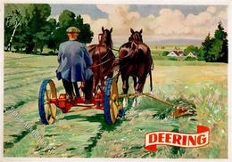 Landwirtschaft Maschine Deering Ölbad Grasmäher Werbe AK I-II Paysans - Ausstellungen