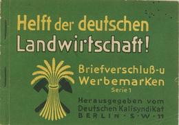 Landwirtschaft Vignetten Heft Der Deutschen Landwirtschaft Briefverschluss U. Werbemarken Serie 1 54 Stück I-II Paysans - Ausstellungen
