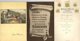 Wein Lot Mit 11 Teilen U. A. Literatur Flugblätter II (fleckig, Bug, Einrisse) Vigne - Ausstellungen