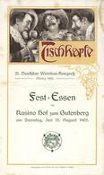 Wein Mainz (6500) Deutscher Weinbau Kongress 1903 Lot Mit 5 Teilen Speisekarten Und Anwesenheitslisten II (fleckig, Bug) - Exhibitions