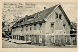 Wein Mainz (6500) Weinstube Zum Riesling 1916 I-II (fleckig) Vigne - Exhibitions