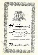 Wein Odernheim-Glan (6551) Weinpreisliste I-II Vigne - Ausstellungen