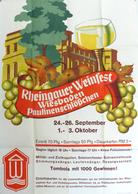 Wein Wiesbaden (6200) Rheingauer Weinfest Plakat 59 X 83 Cm Gefaltet I-II Vigne - Exhibitions