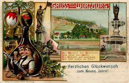 Wein Würzburg (8700) Neujahr Präge-Karte I-II Bonne Annee Vigne - Expositions