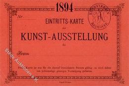 Kunstausstellung Kunstverein Hannover Eintrittskarte 1894 I-II - Ausstellungen