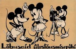 Walt Disney Micki Maus Kamera Künstlerkarte I-II - Other & Unclassified