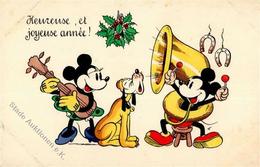 Walt Disney Micky Maus Pluto Künstlerkarte I-II - Otros & Sin Clasificación