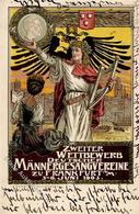 Sängerfest, 2. Wettbewerb Männergesangvereine Frankfurt A. M." 3.-6. Juni 1903, 5 Pf Grün, DB "FRANKFURT 4.6.03", Erst S - Música Y Músicos