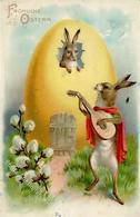 Ostern Hase Personifiziert Prägedruck 1910 I-II Paques - Pasen