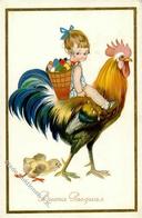 Ostern Kind Huhn I-II Paques - Pascua