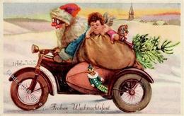Weihnachtsmann Engel Spielzeug Motorrad  I-II Pere Noel Jouet Ange - Santa Claus