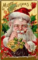 Weihnachtsmann Prägedruck 1908 I-II (Ecke Abgestoßen) Pere Noel - Santa Claus