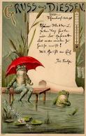 Frosch Personifiziert  Lithographie 1898 I-II Grenouille - Altri & Non Classificati