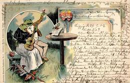 Frosch Personifiziert Künstlerkarte 1902 I-II Grenouille - Andere & Zonder Classificatie