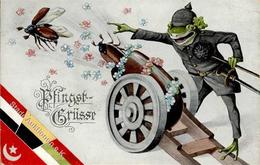 Frosch Personifiziert Maikäfer WK I  1916 I-II Hanneton Grenouille - Autres & Non Classés