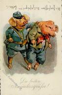 Schwein Personifiziert Neujahr I-II Cochon Bonne Annee - Other & Unclassified