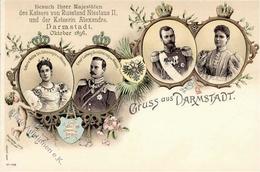 Adel Russland Darmstadt (6100) Zar Nicolaus II U. Zarin Alexandra 1896 I-II - Royal Families