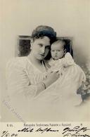 Adel Russland Zarin Alexandra Fjodorowna Mit Kind I-II - Familias Reales