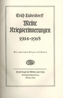 Buch WK I Meine Kriegserinnerungen 1914 - 1918 Erich Ludendorff 1919 Verlag Mittler & Sohn Vorzugsausgabe Mit Lederrücke - Guerra 1914-18