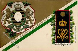 Regiment Dresden (O8000) Nr. 1  Sachsen  Prägedruck 1911 I-II - Regimientos