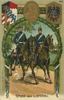 Regiment Landau (6740) Feld-Artillerie Regt. Prägedruck 1912 I-II - Regimente