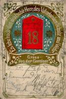 Regiment Landau (6740) Nr. 18 Infant. Regt. Prägedruck 1909 I-II (fleckig) - Regiments