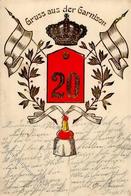 Regiment Landau (6740) Nr. 20 Infant. Regt. Prägedruck I-II - Regimente