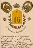 Regiment Lüneburg (2120) Nr. 16 2. Hann. Dragoner Regt. Garnison Prägedruck 1906 I-II - Regiments