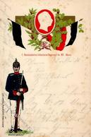 Regiment Mainz (6500) Nr. 87 1. Nassauisches Infanterie Regt. Prägedruck 1899 I-II (fleckig) - Regiments