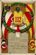 Regiment Mulhouse (68100) Frankreich Nr. 112 Infant. Regt. 1912 I-II (fleckig) - Regiments