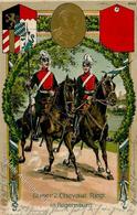 Regiment Regensburg (8400) Nr. 2. Chevaul. Regt. Prägedruck 1911 I-II (fleckig) - Regiments