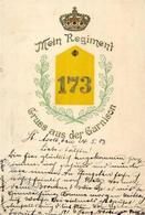 Regiment Saint-Avold (57500) Frankreich Nr. 173 Infant. Regt. Garnison Prägedruck 1903 I-II - Regimente