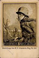 Regiment Stettin Nr. 351 Infant. Regt. Künstlerkarte 1917 I-II - Regimente
