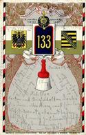 Regiment Zwickau (O9500) Nr. 133 Infant. Regt. 1904 II (fleckig, Eckbug) - Regiments