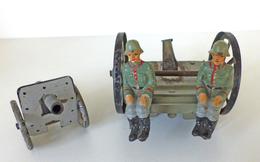 Zwischenkriegszeit Wehrmacht Lineol Figuren Wagen Mit 2 Soldaten Und Geschütz Bespielt I-II (altersbedingte Gebrauchsspu - History