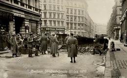 REVOLUTION BERLIN 1919 - Berliner Straßenkämpfe März 1919 - NPG 6588 Barrikaden I - Krieg