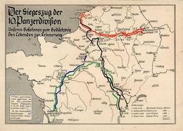 NS-LANDKARTE WK II - Der SIEGESZUG Der 10.PANZERDIVISION I - Guerra 1939-45