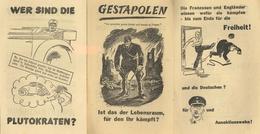 Anti Propaganda WK II Lot Mit 7 Flugblättern II - Weltkrieg 1939-45