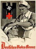 Propaganda WK II - DEUTSCHES ROTES KREUZ - Propaganda-Woche 1941 Sign. Künstlerkarte I - War 1939-45