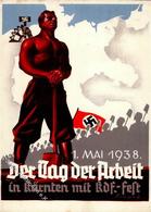 Propaganda WK II Der Tag Der Arbeit In Kärnten Mit KdF-Fest Sign. Schatz Künstler-Karte I-II (fleckig, Stauchung) - Weltkrieg 1939-45