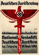 Propaganda WK II Deutscher Juristentag Künstler-Karte I-II - Guerra 1939-45