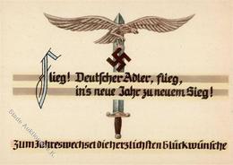 Propaganda WK II Flieg Deutscher Adler Sign. Bischoff Künstlerkarte I-II - War 1939-45