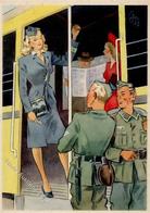Propaganda WK II Frauen Schaffen Für Euch Die Bahnschaffnerin Sign. Gagelmann Künstlerkarte I-II Femmes - War 1939-45