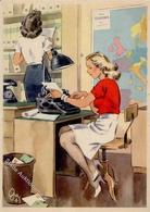 Propaganda WK II Frauen Schaffen Für Euch Die Stenotypistin Sign. Gagelmann Künstlerkarte I-II Femmes - War 1939-45