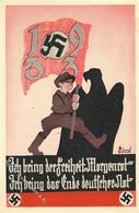 Propaganda WK II Ich Bring Der Freiheit Morgenroit ... Sign. Jacob, P. Künstler-Karte I-II R!R! (fleckig) - War 1939-45